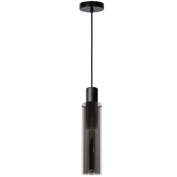 Szklana lampa wisząca Orlando 74404/01/65 loftowa tuba czarna