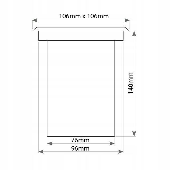 Lampka wpustowa do ogrodu Solte 6929 SuperLED IP55 czarna chrom mat
