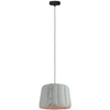 Plisowana lampa wisząca VITORIA LP-6030/1P S Light Prestige abażurowa oprawa loftowy zwis szary
