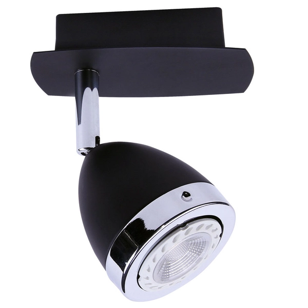 Regulowana LAMPA sufitowa CALASA SPL-9372-1A BL Italux metalowa OPRAWA reflektorek downlight czarny chrom