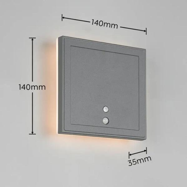 Kinkiet z czujnikiem FORTALEZA R23056242 LED 2W 3000K IP54 antracyt