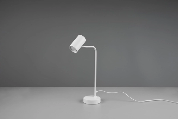 Biurkowa LAMPKA stojąca VANTOS DL131512400 Trio metalowa LAMPA stołowa regulowana biała