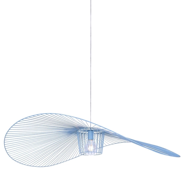 Druciana LAMPA wisząca KP-21 NIEBIESKI industrialny ZWIS druciany do salonu