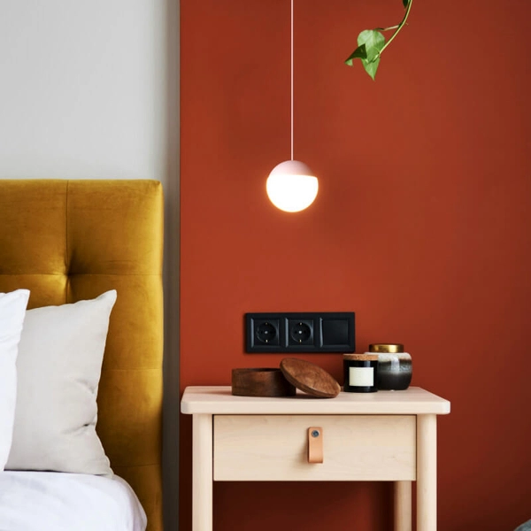 Wisząca lampa okrągła Mica ABR-LW-MIC-B LED 9W 2700K ball kula biała