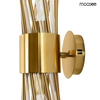 Szklana lampa na ścianę Lorenzo MSE010100338 Moosee metalowa kryształowa złota