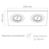 Regulowana lampa wpustowa FARO Orlicki do kuchni  aluminium