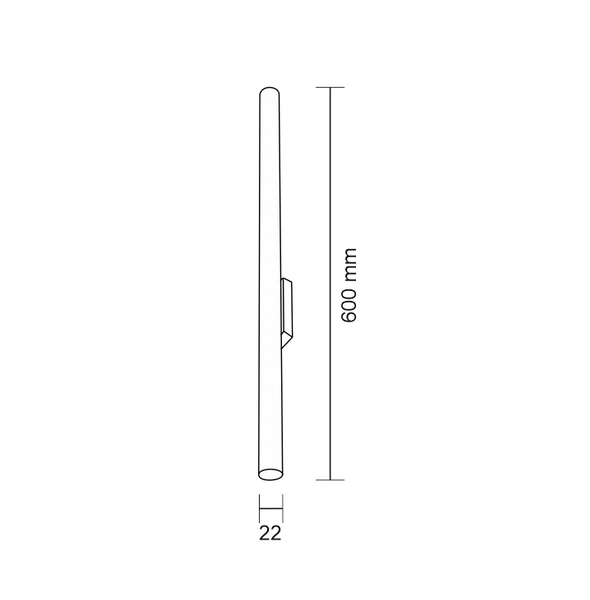 LAMPA ścienna KOSAME 4489 Shilo metalowa OPRAWA tuba downlight biały