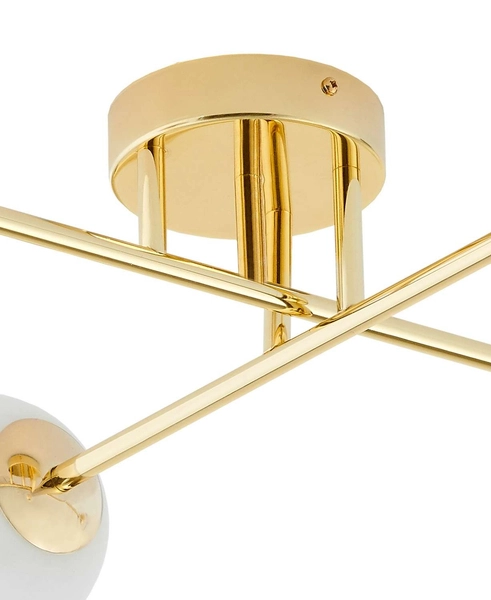 Plafon LAMPA sufitowa ASTRA 10771405 Kaspa szklana OPRAWA pręty molekuły na wysięgnikach sticks złote białe