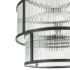 Loftowa wisząca lampa Bianka BIA0622 do salonu żebrowana czarna