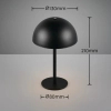 Nocna lampka grzybek ze ściemniaczem MUNOZ R54891132 LED 1,3W 3000K czarny