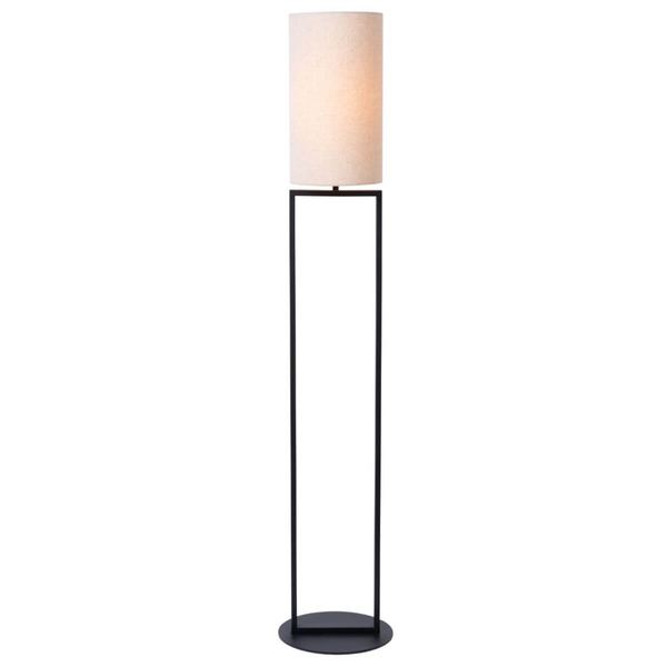 Podłogowa lampa z abażurem Herman 30762/81/38 beżowy czarny