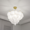 Designerska LAMPA wisząca TROMSO P04094BR Cosmolight nowoczesny zwis z łańcuszkami mosiądz