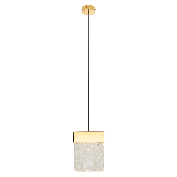 Glamour LAMPA wisząca VETRO P0428D Maxlight szklany zwis LED 4,5W 3000K nad stół złoty