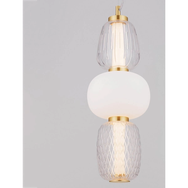 Nowoczesna lampa zwisająca ARROYOS LE44495 LED 28W 3000K biały złoty