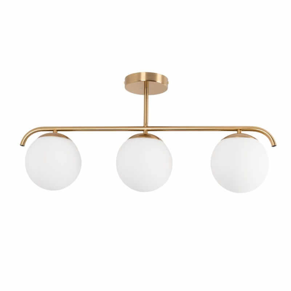 Sufitowa lampa Milano ABR-LW3XE27M Abruzzo bańki do salonu złota biała