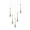 Metalowa lampa wisząca DALMA AZ6008 LED 28W 3000K przezroczysty złoty