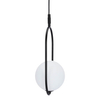 Czarna lampa wisząca Cordel szklana kula frame do sypialni