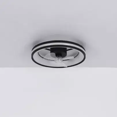 Okrągły lampowentylator GATIAN 3651 Globo LED 30W 2700-6500K czarny biały