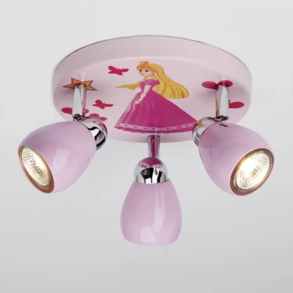 Regulowana lampa sufitowa Princess G55934/17 metalowa różowy