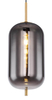 Loftowa lampa wisząca Blacky 15345H2MM mosiądz przydymiona