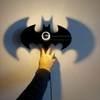 Dziecięca lampa ścienna ORIGAMI-BATMAN2 metalowa nietoperz czarny