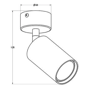 Spot Lampa sufitowa TORI 20016-WH-N regulowana metalowa tuba biała