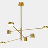 Lampa sufitowa REMDAL PND-16374-6-COP-GD-4K LED 36W 4000K sticks złote
