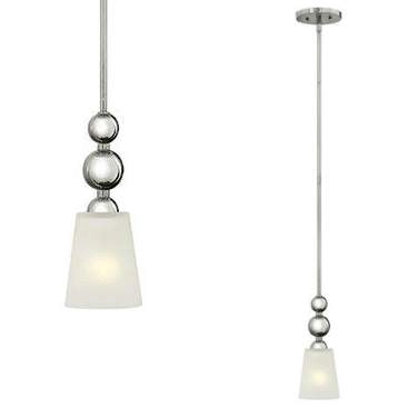 LAMPA wisząca HK-ZELDA-P-A-PN Elstead HINKLEY szklana OPRAWA retro ZWIS podłużny nikiel biały