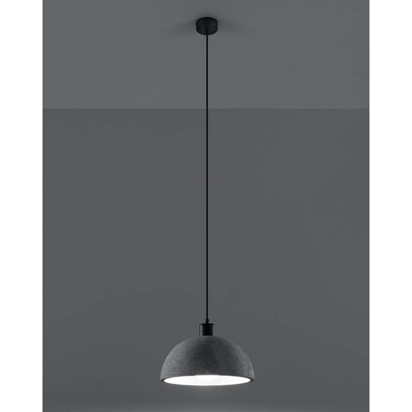 Betonowa lampa wisząca SL.0847 kopuła nad wyspę szara