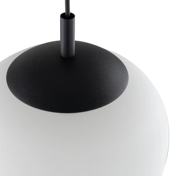 Kulista lampa wisząca VIBE 5824 szklana do sypialni czarny biały