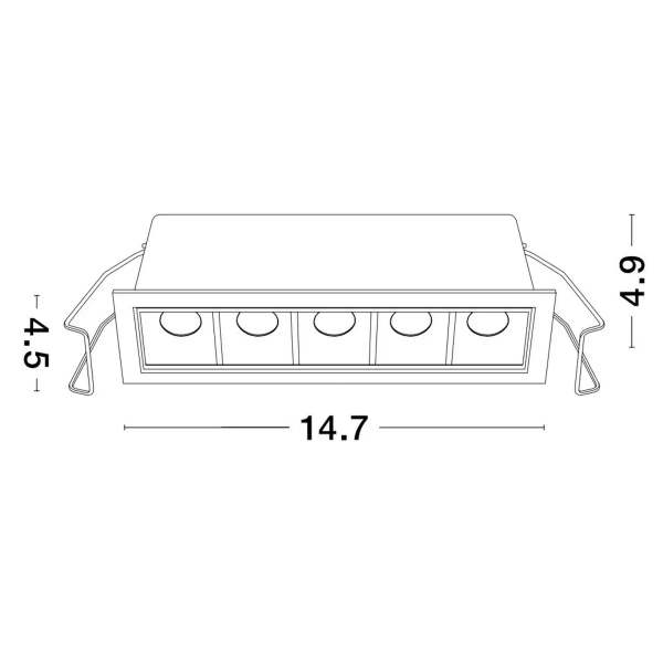 Lampa sufitowa wpustowa BETARRO LE65128 LED 10W 3000K biała czarna
