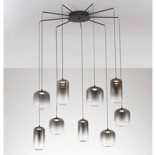 Wisząca lampa ANUCO LE44615 LED 36W 3000K pająk szklana szara