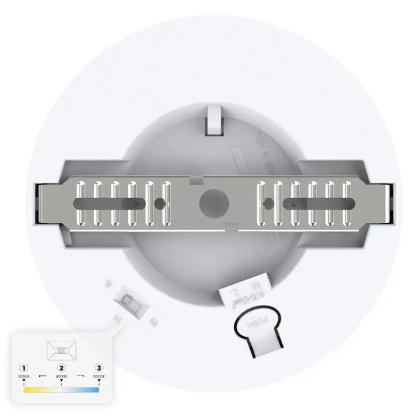 Nowoczesny plafon sufitowy Evora ML1786 LED 6W 3CCT do salonu biały
