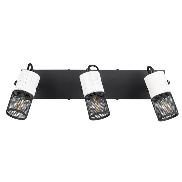 Sypialniana lampa sufitowa Tosh 804300334 metalowe tuby czarna biała