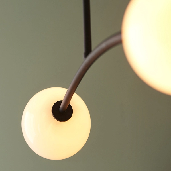 Żyrandol nowoczesny L&-192940 Light& molekuły szklane kule czarny