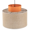 Abażurowa lampa wisząca Duo 3227 tuba z juty pomarańczowy