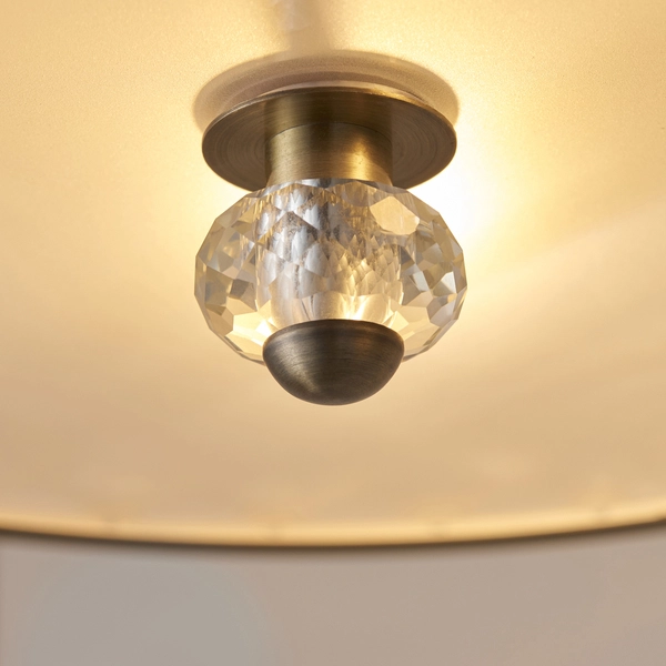 Lampa sufitowa glamour Hudson 70558 Endon kryształki crystals mosiądz