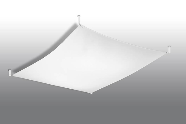 Plafon LAMPA sufitowa SL.0739 prostokątna OPRAWA materiałowa biała