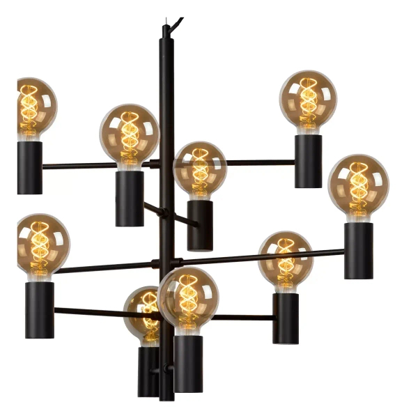 Industrialna lampa wisząca Leanne 21421/10/30 Lucide do salonu czarna