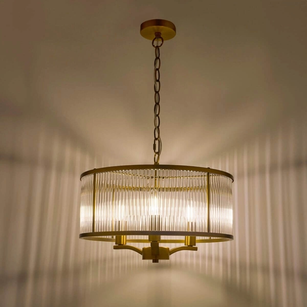 Jadalniana lampa wisząca Evelyn EVE0363 szklana brązowy przezroczysty