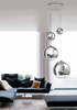 Kaskada lampa wisząca Silver Ball 5-punktowy zwis chrom