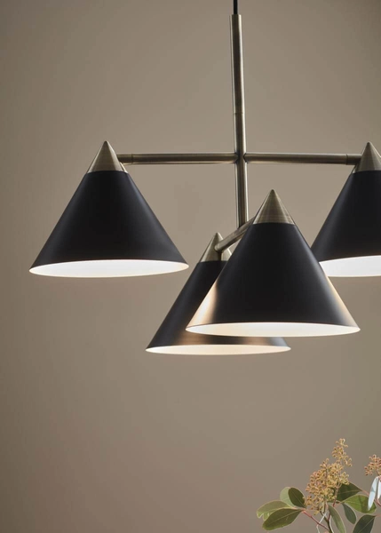 Sypialniana lampa wisząca Klint nad łóżko czarna złota