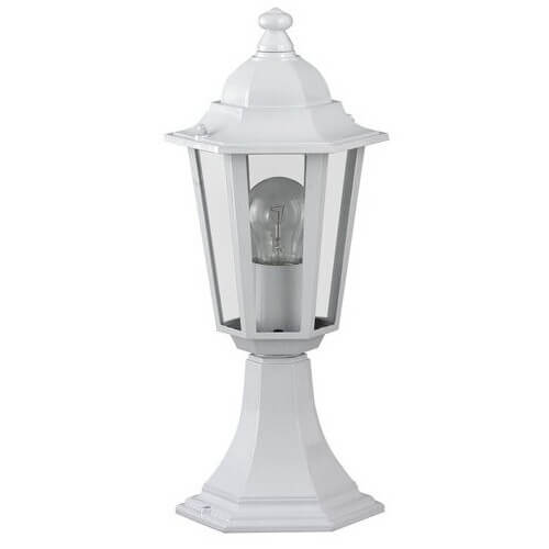 Klasyczna lampka ogrodowa VELENCE 8205 metalowa szklana IP43 biała