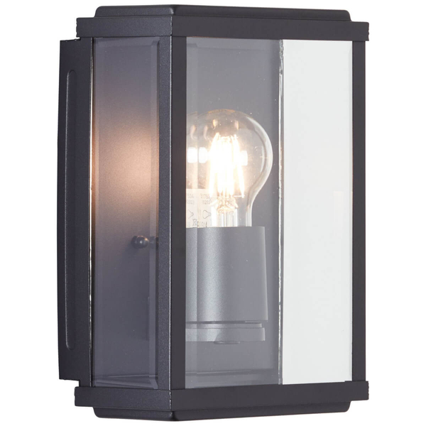 Prostokątna lampka ścienna Gaia 44480/06 na zewnątrz czarny