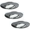 Sufitowe LAMPY wpuszczane OLIN 306227 Polux zestaw 3 okrągłych OPRAW regulowanych LED 10,5W 3000K metalowych czarne