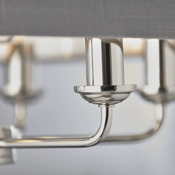 Żyrandol Highclere 94373 Endon abażur na łańcuchu szary nikiel