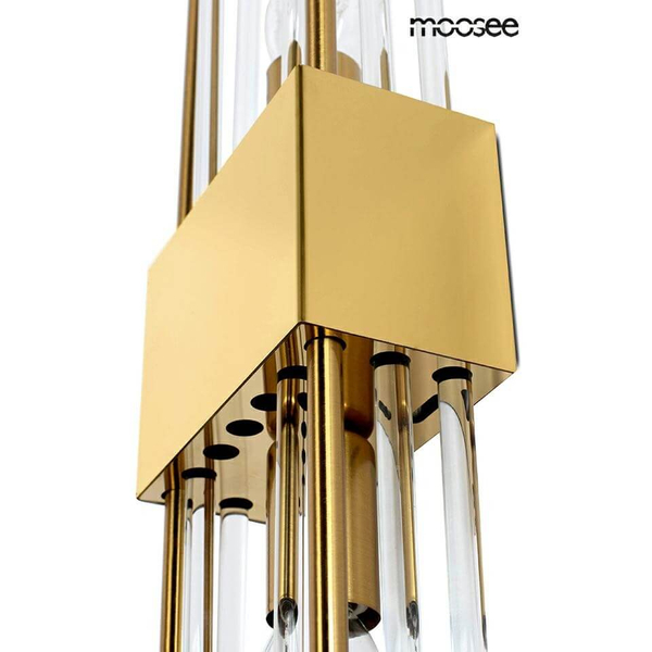 Kinkiet ścienny Slant MSE010100291 Moosee do sypialni glamour złoty przezroczysty