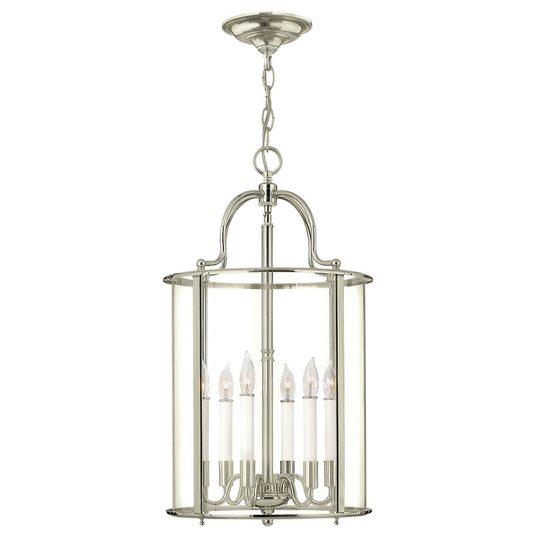Wisząca lampa na łańcuchu Gentry HK-GENTRY-P-L-PN Hinkley nikiel