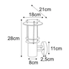 Zewnętrzna LAMPA ścienna Tares  K-LP238A Kaja elewacyjna OPRAWA metalowa tuba ogrodowa outdoor IP44 chrom