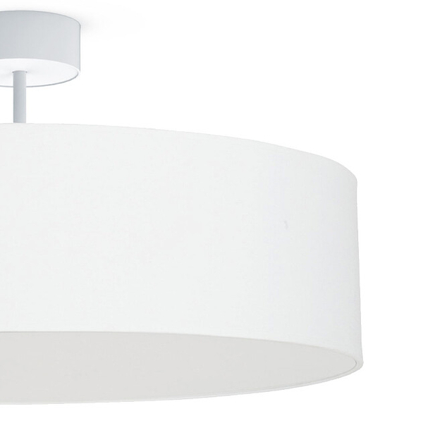 Przysufitowa lampa okrągła Violet 7958 materiałowy plafon biały